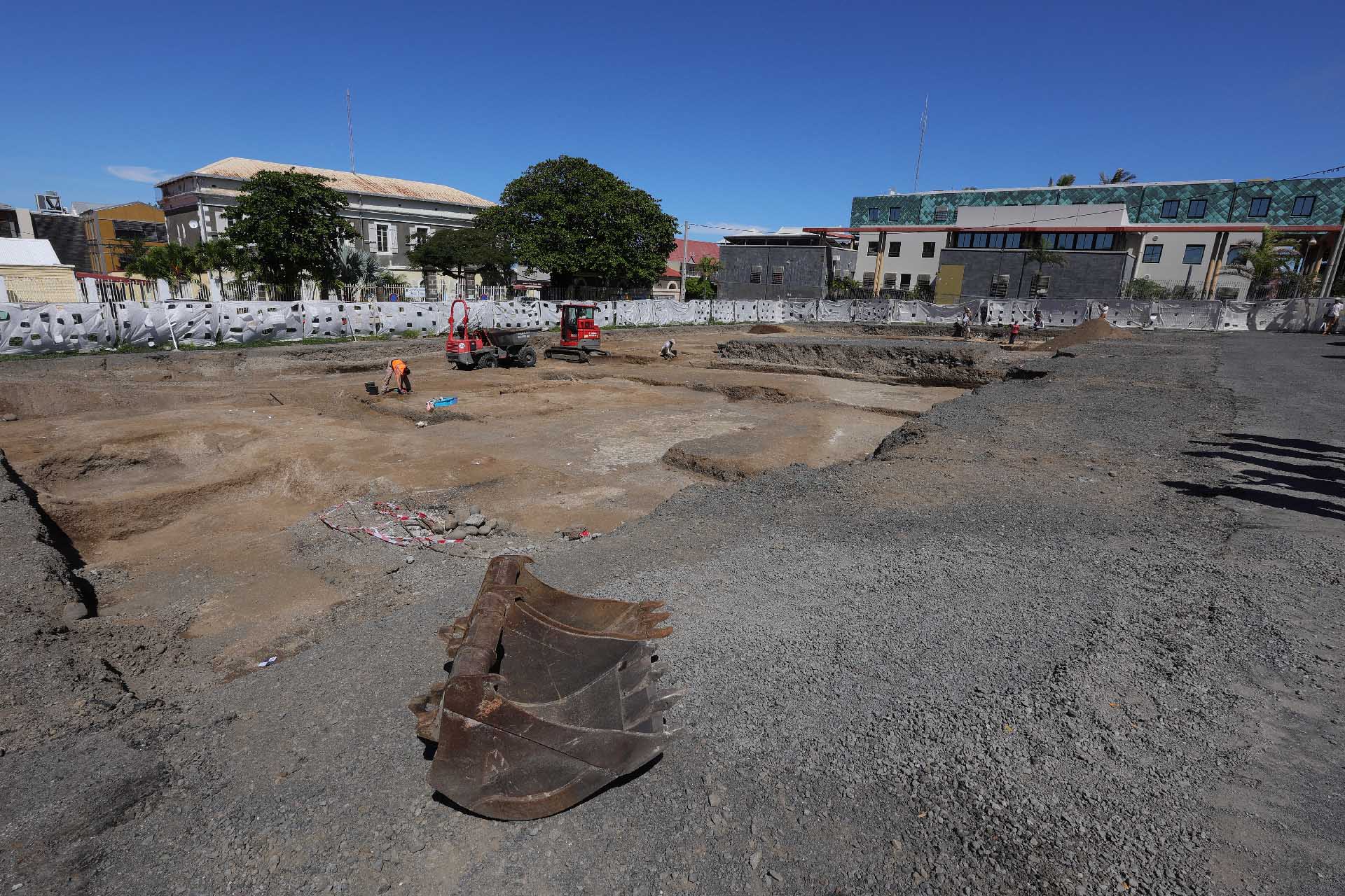 le chantier de fouille