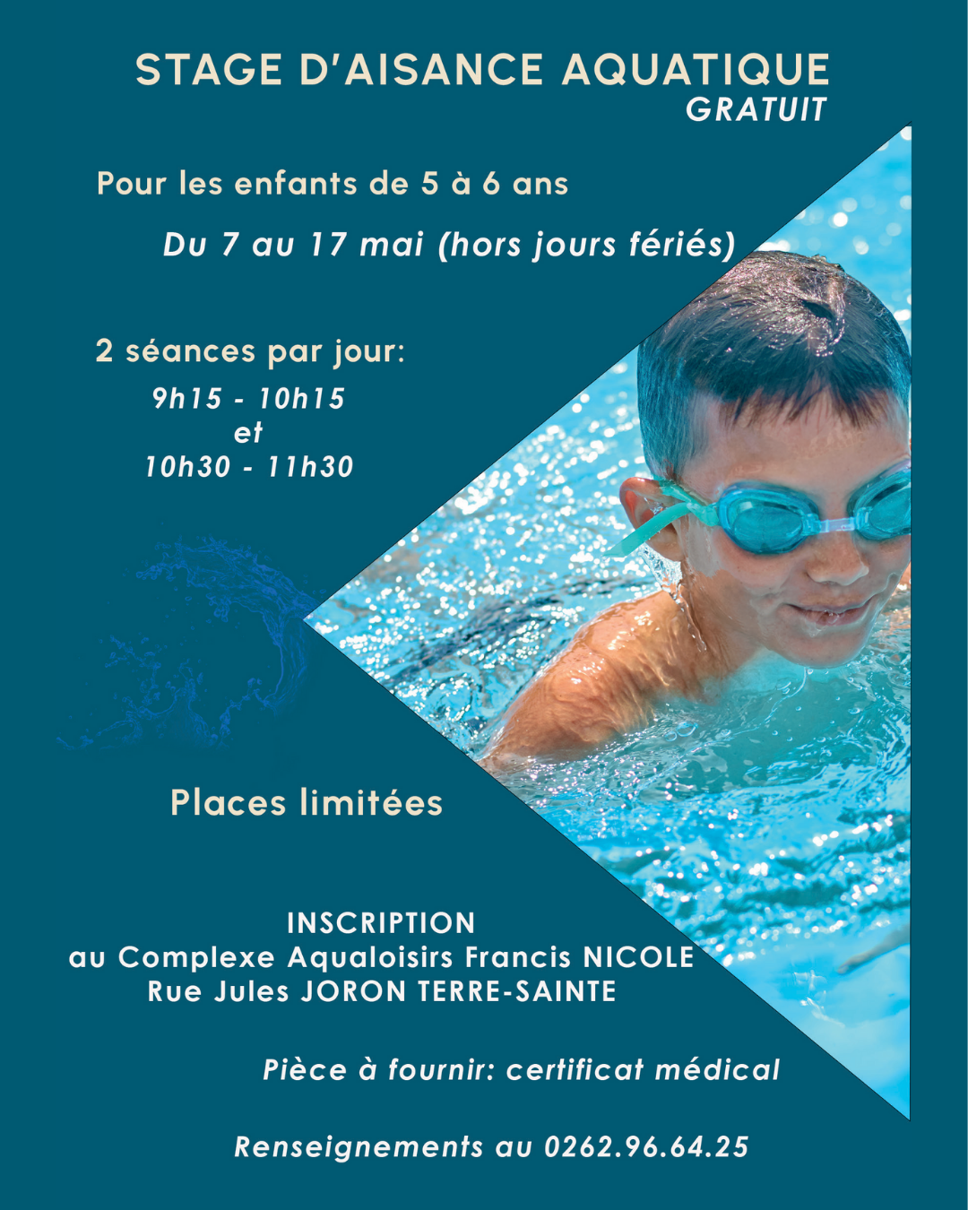 centre aqualoisirs - stage d'aisance aquatique