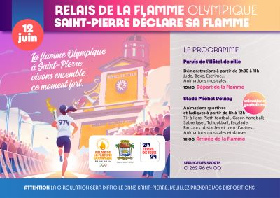 Saint-Pierre, ville relais de la flamme olympique
