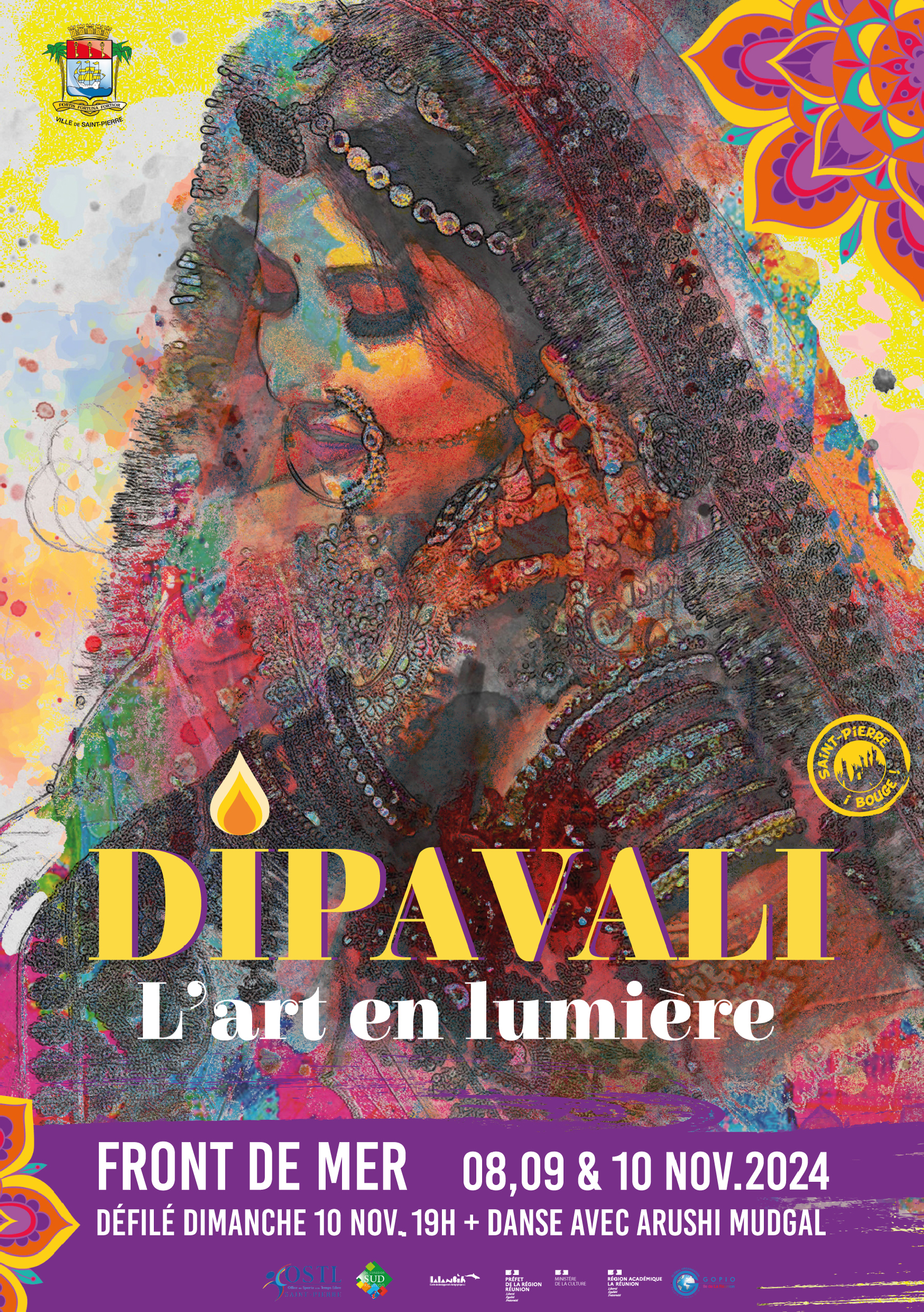 Saint Pierre fait son Dipavali 2024 sur le thème de l'Art en Lumière : programme
