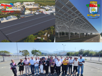 Une ombrière solaire de 9 600 panneaux au marché de gros de Saint-Pierre