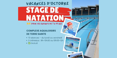 Vacances d’octobre : Stage de natation pour les enfants de 7 à 11 ans