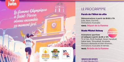 Saint-Pierre, ville relais de la flamme olympique