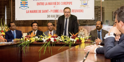 Les condoléances de Michel Fontaine au Maire de Curepipe Samy Chellen