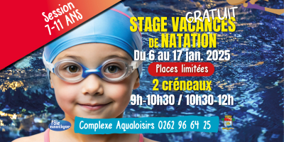 Stage vacances de Natation au complexe aqualoisirs de Terre Sainte