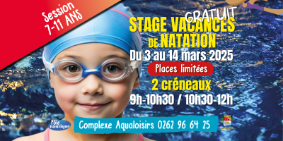 Stage de natation - Vacances de MARS 2025