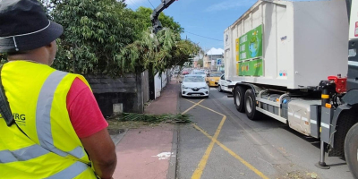 Collecte des déchets verts suite au passage du cyclone Garance