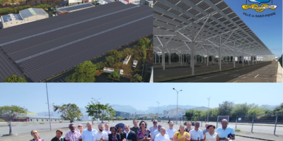 Une ombrière solaire de 9 600 panneaux au marché de gros de Saint-Pierre